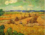 Vincent Van Gogh Wheatfield with sheaves and reapers oil